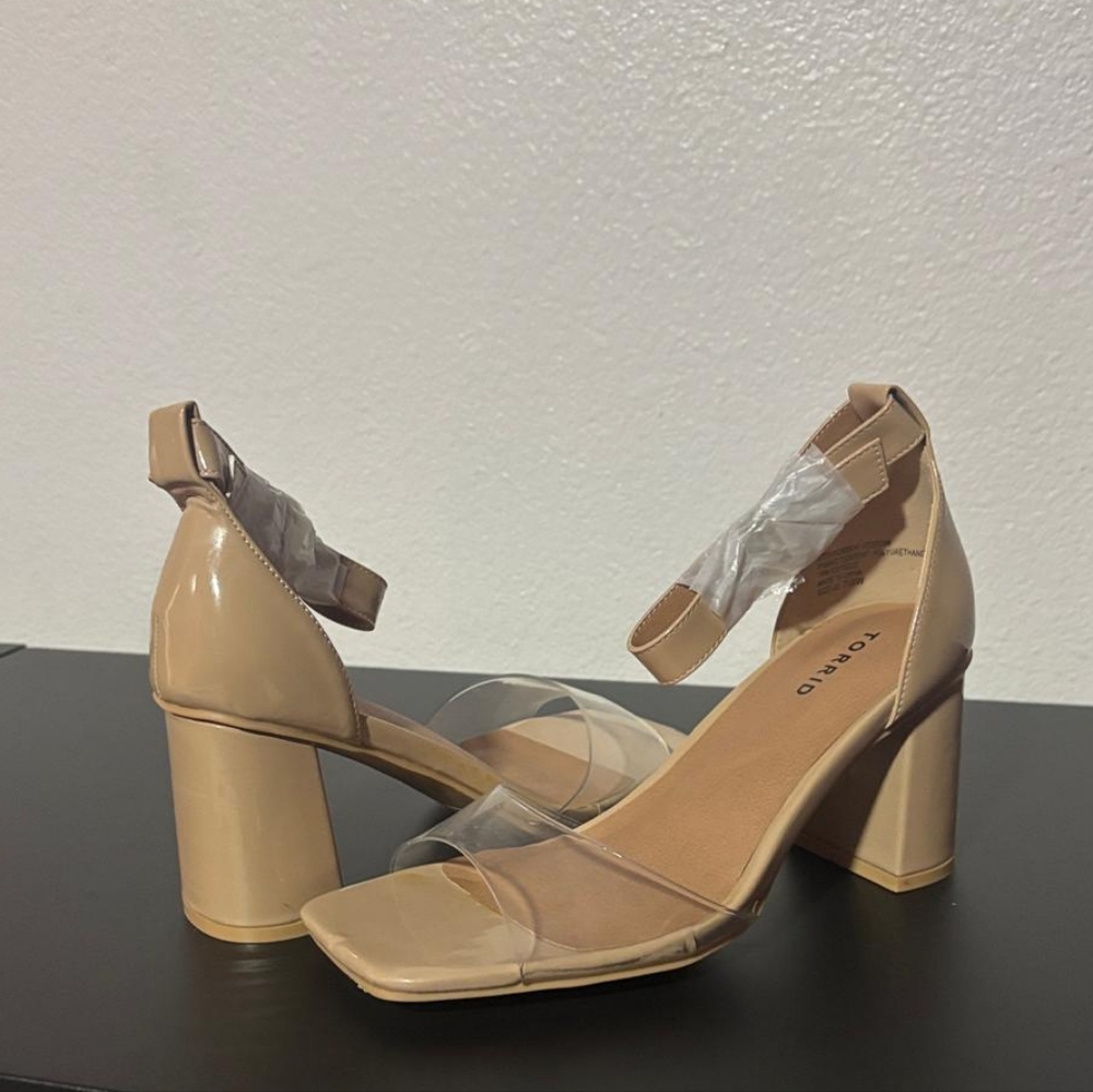 Torrid Nude Block Heel Sandals - Picture 3 of 4